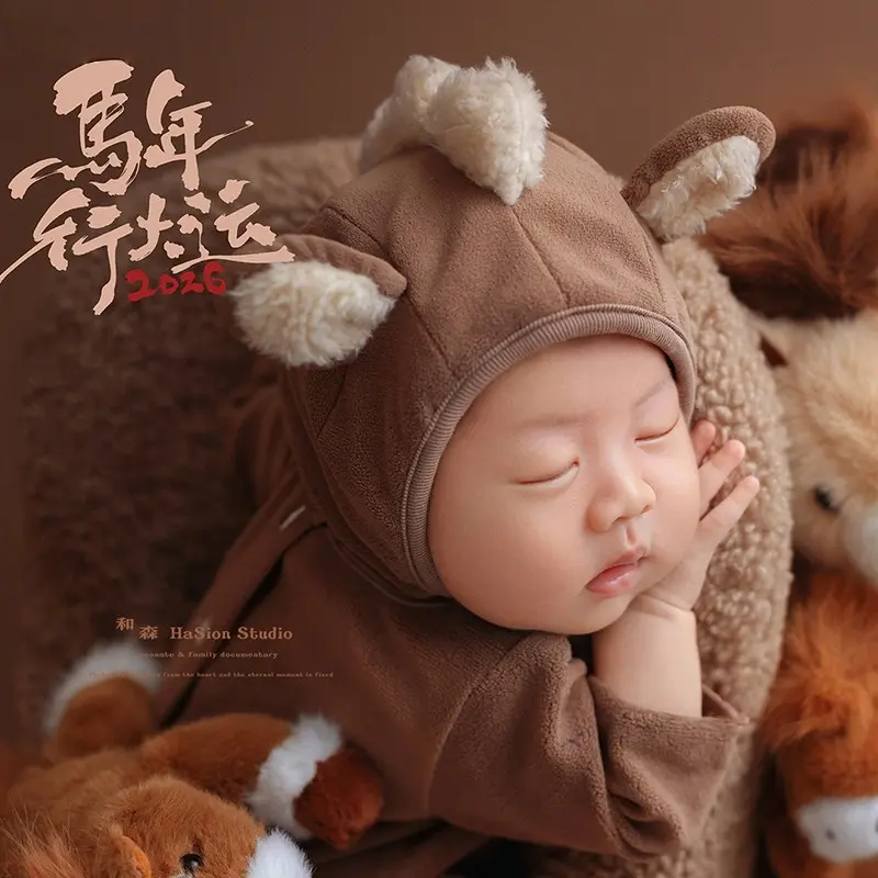 2026 Brown Horse Theme Set - Newborn Photography Props - Image 5